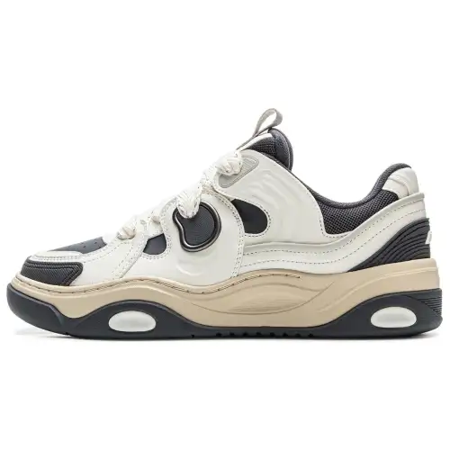 Li Ning Campaign 3 Slip Resistant Cushioning Height Increasing Abrasion Resistant Low top Skateboard Shoes Men's
