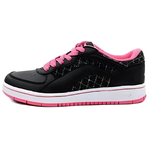 Li Ning Skateboard Shoes Women's Low Top Black/White/Pink
