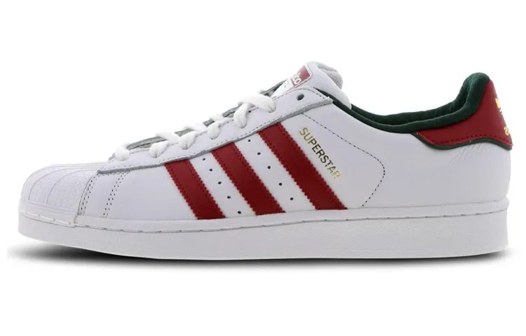 Adidas Originals Superstar Shoes 'White University Red Green'