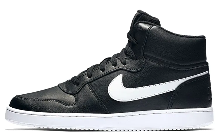 Nike EBERNON Mid top Skateboard Shoes Men's Black White