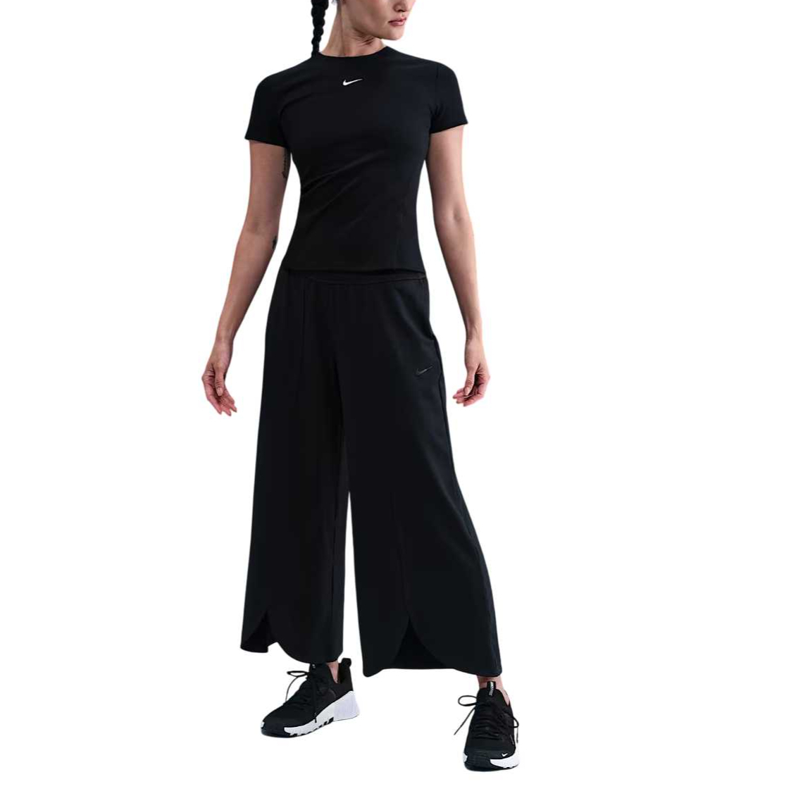 Женские штаны Nike Dri-Fit One Relaxed Swoosh (черные) — фото 2