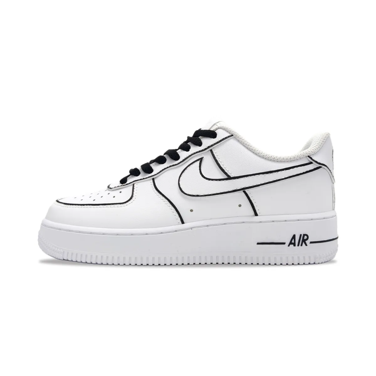 Nike Air Force 1 Boundary Slip Resistant Abrasion Resistant Low top Skateboard Shoes Unisex Black White