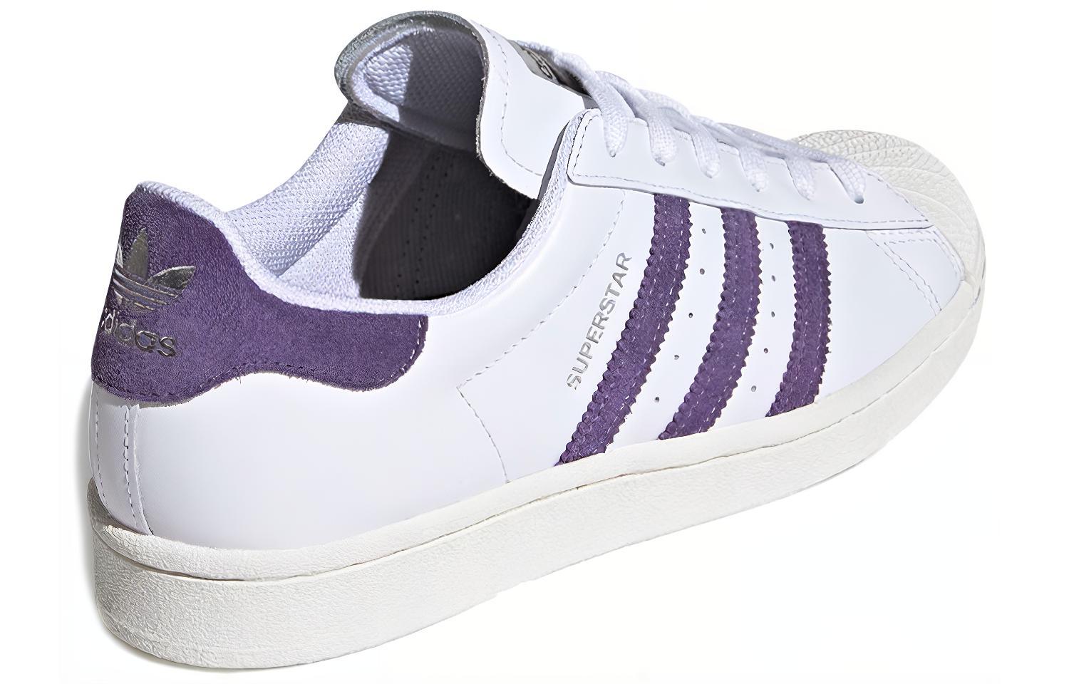 Женские кеды adidas originals SUPERSTAR (белый / фиолетовый) — фото 4