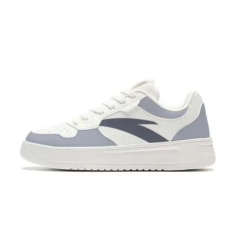 Anta Slip Resistant Abrasion Resistant Slip Resistant Abrasion Resistant Low top Skateboard Shoes Unisex White
