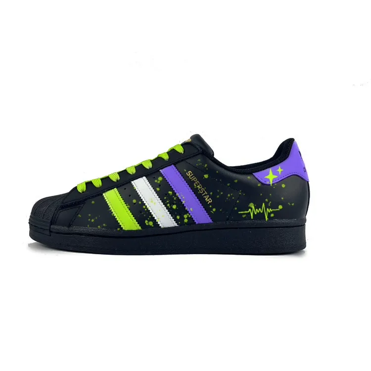 Adidas Originals SUPERSTAR Slip Resistant Abrasion Resistant Low top Skateboard Shoes Unisex Black