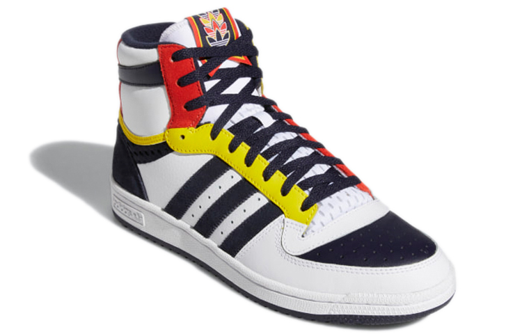 Мужские кеды adidas Top Ten RB (бело-сине-желто-красные) — Белый / синий / жёлтый / красный — фото 3
