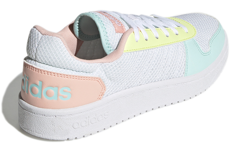 Женские кроссовки adidas neo Hoops 2.0 (бело-розовые) — фото 4