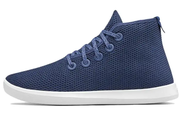 Allbirds Tree Toppers Slip Resistant Abrasion Resistant High top Skateboard Shoes Men's Deep Sea Blue