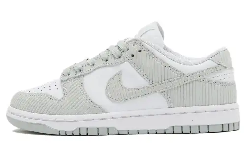 Nike Dunk 'Grey Corduroy' Abrasion Resistant Breathable Low top Skateboard Shoes Men's Gray White