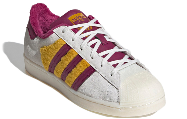 Женские кеды adidas originals Superstar (бело-красно-желтые) — фото 3