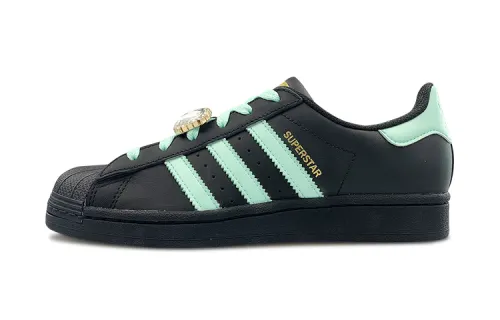 Adidas Originals Superstar Low top Skateboard Shoes Unisex Black Green