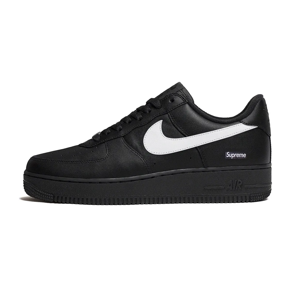 Nike x Supreme Air Force 1 Slip Resistant Abrasion Resistant Low top Skateboard Shoes Unisex Black