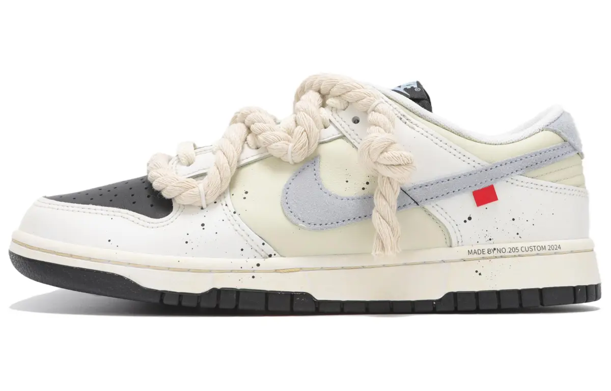 Nike Dunk Abrasion Resistant Low top Skateboard Shoes Unisex Ecru