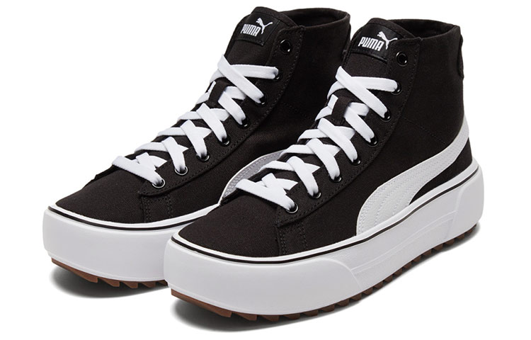 Женские кеды PUMA Kaia Mid CV (черно-белые) — Чёрный / белый — фото 3