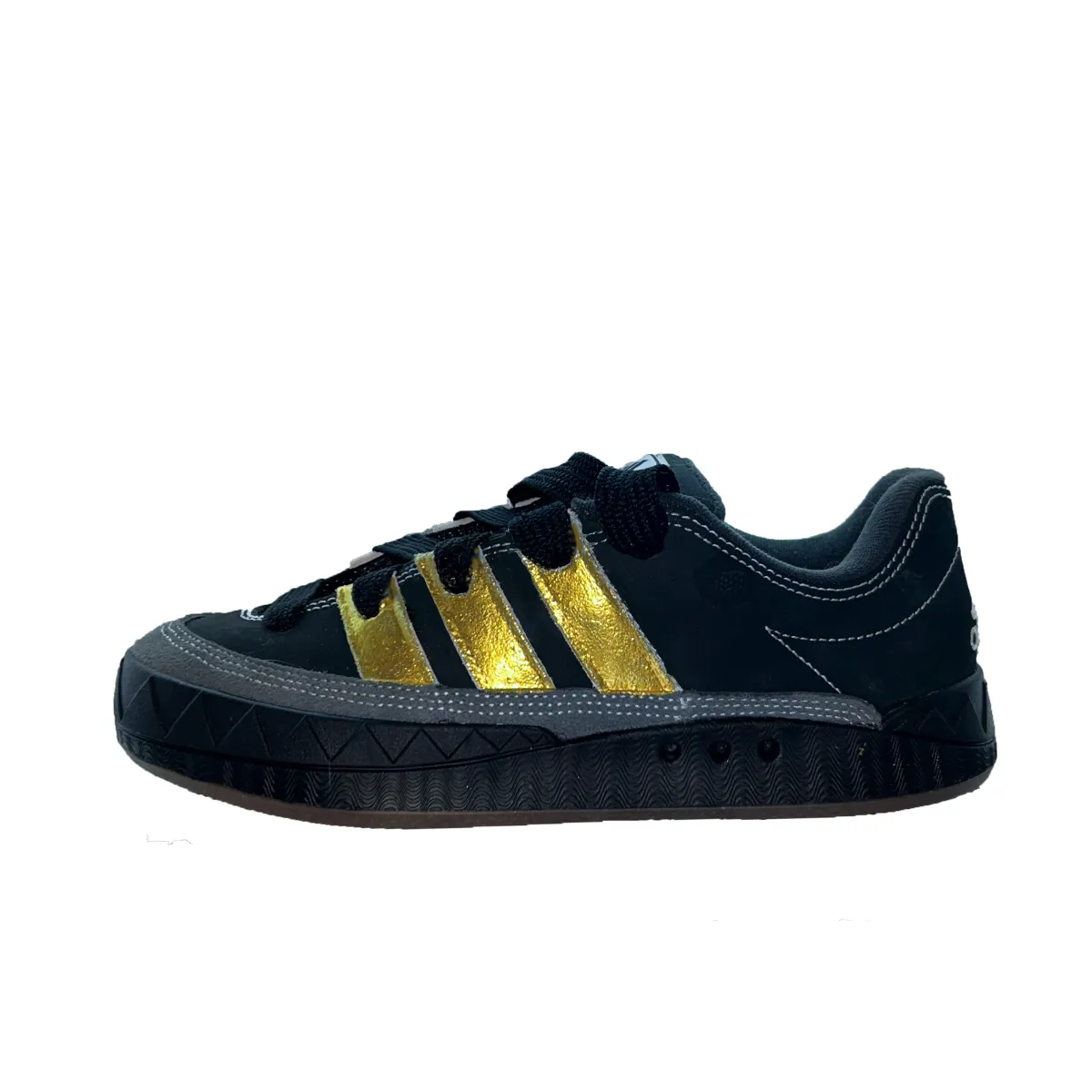 Adidas Originals Adimatic Wear resistant And Lightweight Low top Skateboard Shoes Unisex Black Gold