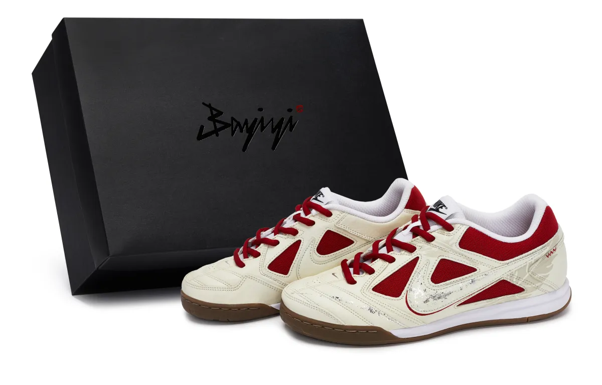Nike Gato 811 Manufacturing, Graceful And Elusive, Special Shoe Box Low top Skateboard Shoes Unisex Beige Red Silver