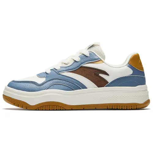 Anta Street Stubborn 2 Lightweight Height Increasing Low top Skateboard Shoes Men's White Blue Brown