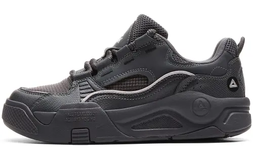 PEAK Taichi Wanderer Cushioning Abrasion Resistant Breathable Slip Resistant Low top Skateboard Shoes Women's Dark Gray