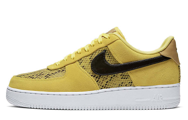 Мужские кроссовки Nike Air Force 1 Yellow Snakeskin (желтый) — фото 1