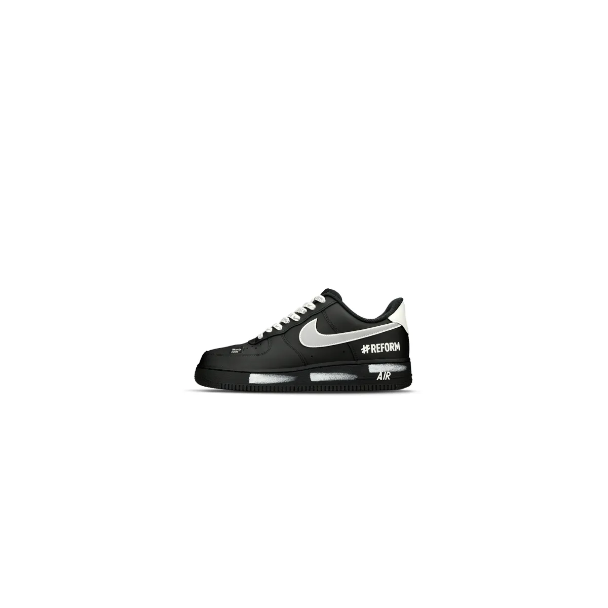 Nike Air Force 1 Leather Slip Resistant Cushioning Abrasion Resistant Low top Skateboard Shoes Unisex Black White