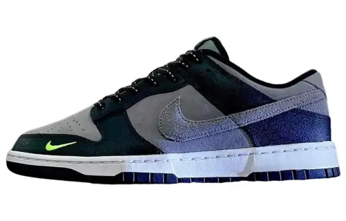 Nike Dunk Abrasion Resistant Breathable Low top Skateboard Shoes Men's Gray Blue