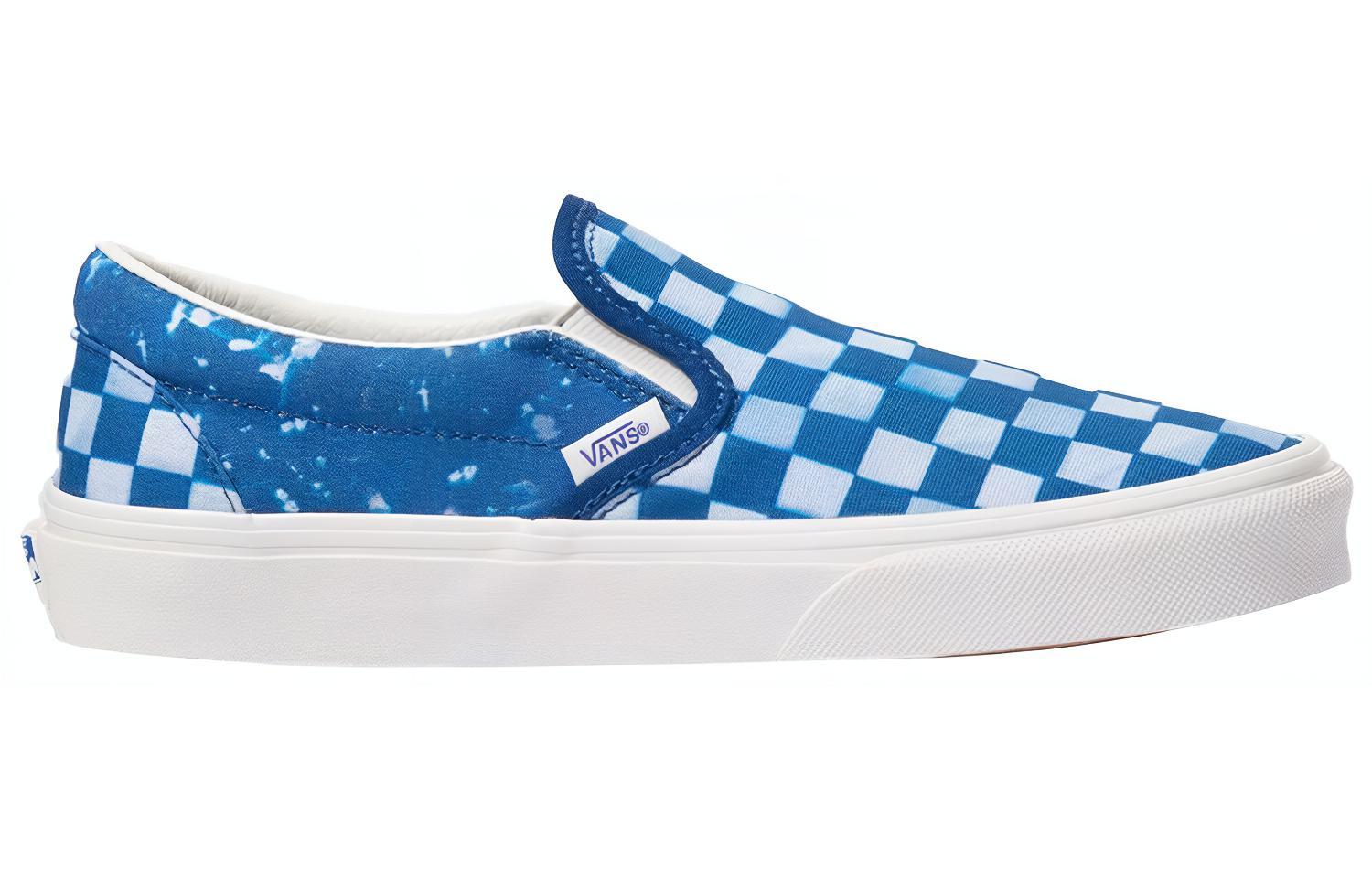 Слипоны Vans slip-on Solar Floral (сине-белые) — фото 2