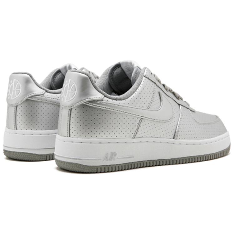 Мужские кроссовки Nike Air Force 1 07LV8 (серебристо-белые) — Серебристыйбелый — фото 4
