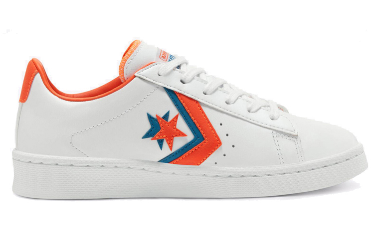 Кеды Converse Cons Pro Leather Sunblocked (бело-оранжевые) — Белый / оранжевый — фото 2