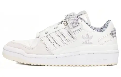 Adidas Forum Low Crystal White Plaid Women's