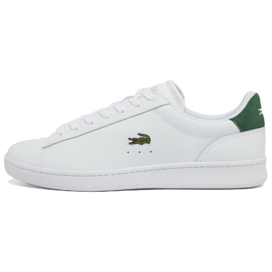 Мужские кеды LACOSTE (бело-зеленый)