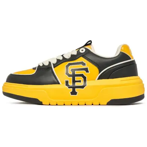 MLB Chunky Liner Slip Resistant Waterproof Low top Skateboard Shoes Unisex Yellow Black