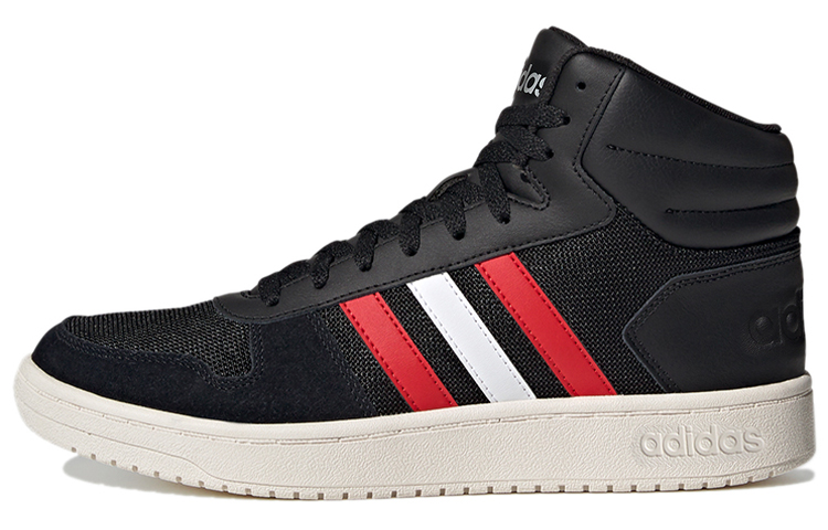 Мужские кроссовки adidas Hoops 2.0 (черно-красно-белые)