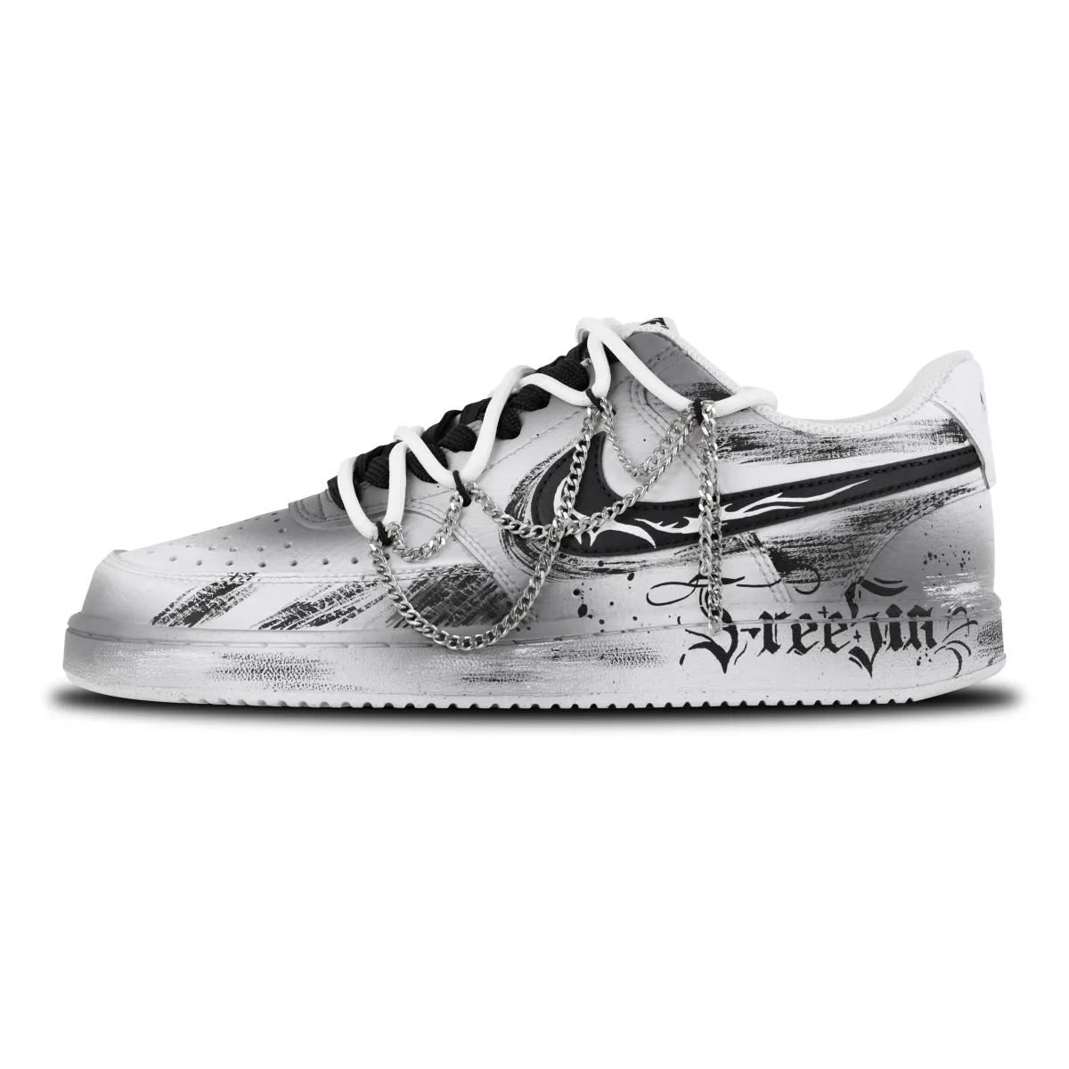 Nike Court Vision 1 Skate Shoes Men's Low-top Gray
