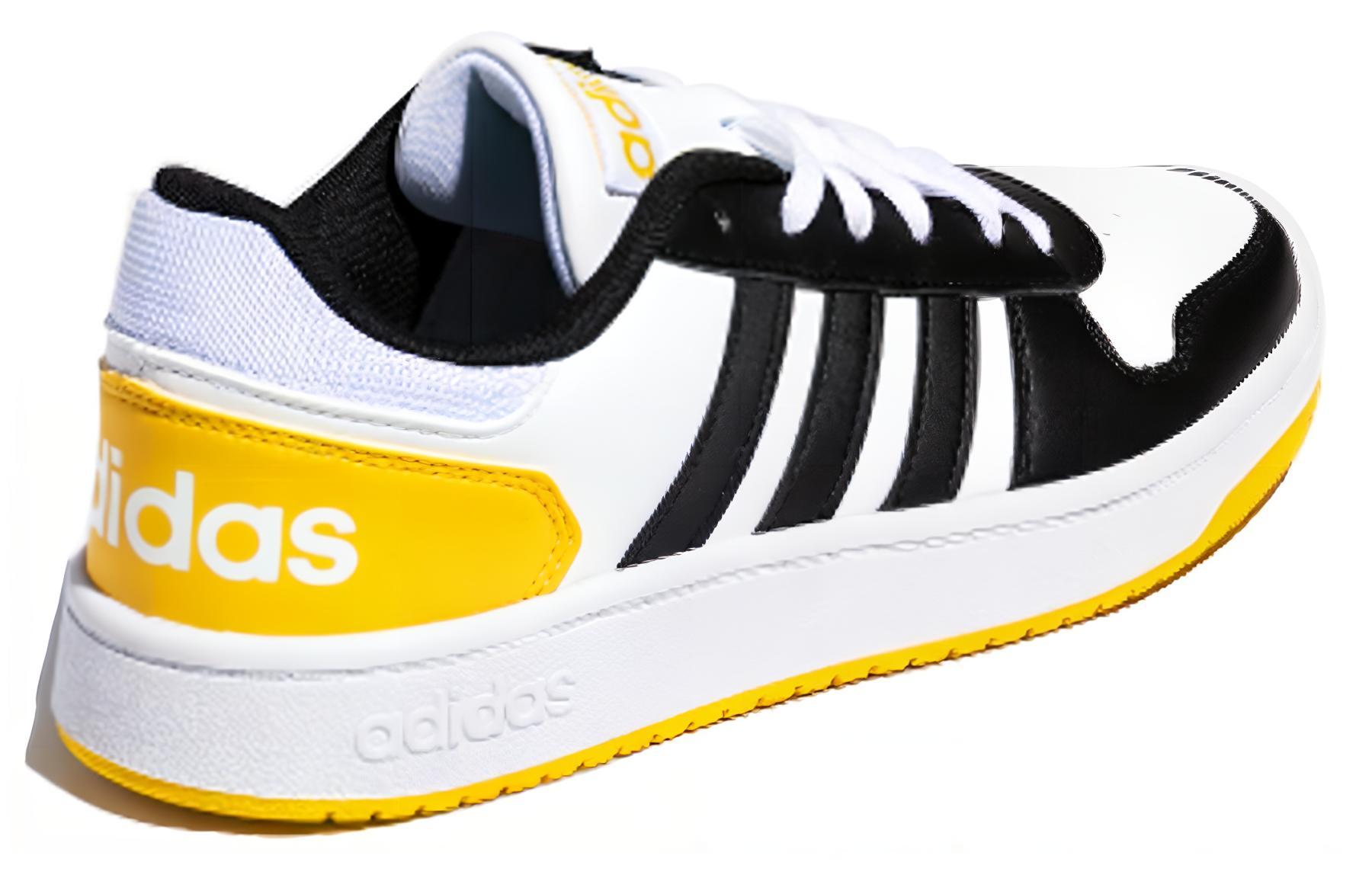 Кеды adidas neo Vl Court (черно-бело-желтые) — фото 4