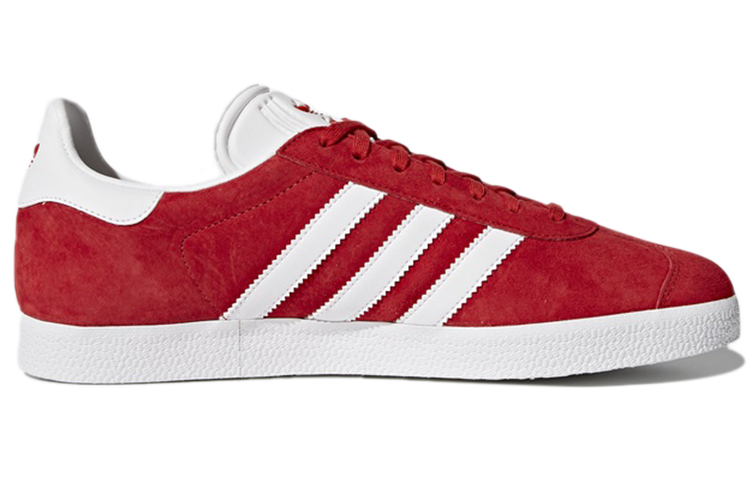 Мужские кеды adidas originals GAZELLE (красно-белые) — фото 2