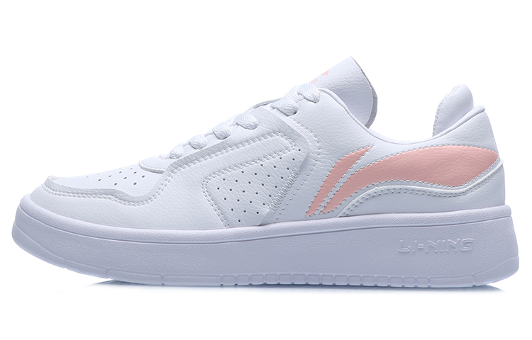 Li Ning Street Player Synthetic Leather Slip Resistant, Lightweight, And Breathable Low top Skateboard Shoes Women's