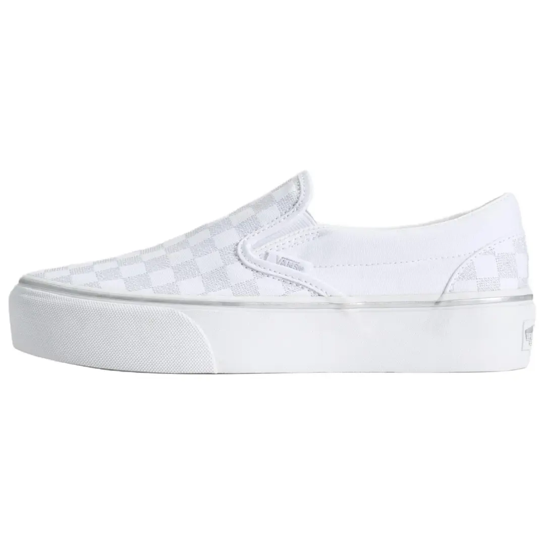 Vans CLASSIC SLIP on Support Skateboard Shoes Unisex White
