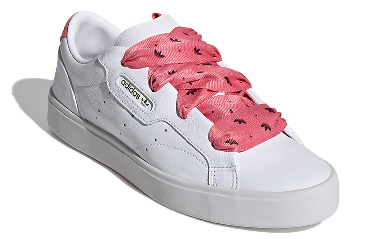 Женские кеды adidas originals Sleek (бело-розовые) — фото 3