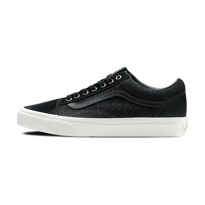 Vans Old Skool Cow Split Leather Low top Skateboard Shoes Unisex Black