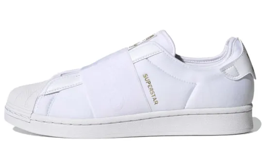 Adidas Superstar Slip On Shoes 'White Gold Metallic'