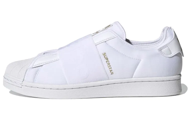 Adidas Superstar Slip On Shoes 'White Gold Metallic'