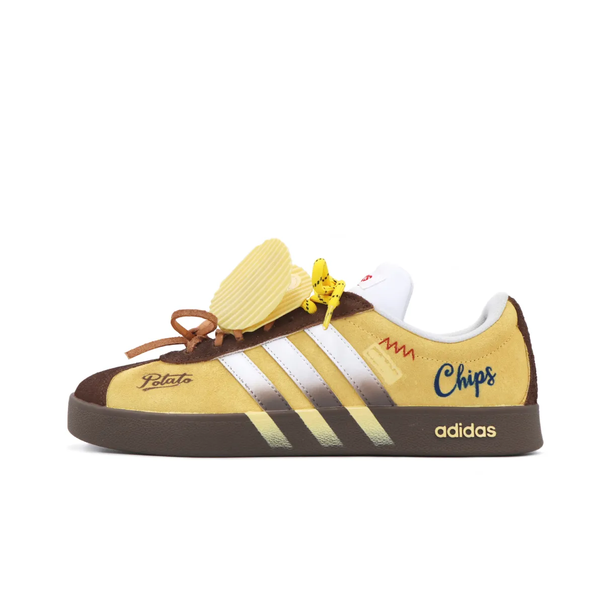 Adidas Slip Resistant Cushioning Abrasion Resistant Low top Skateboard Shoes Unisex Yellow Brown