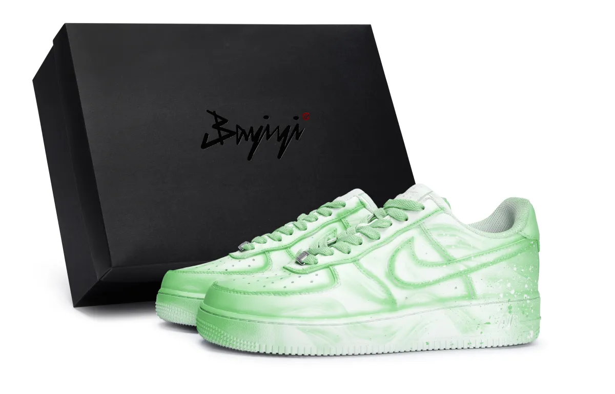Nike Air Force 1 811 Manufacturing, Aurora Green, Special Shoe Box Fresh Slip Resistant Low top Skateboard Shoes Unisex