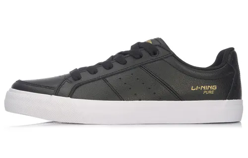 Li Ning Cow Split Leather Slip Resistant, Breathable, And Lightweight Balance Low top Skateboard Shoes Unisex