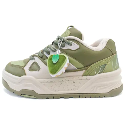Anta Slip Resistant, Abrasion Resistant, Height Increasing Low top Skateboard Shoes Men's Green