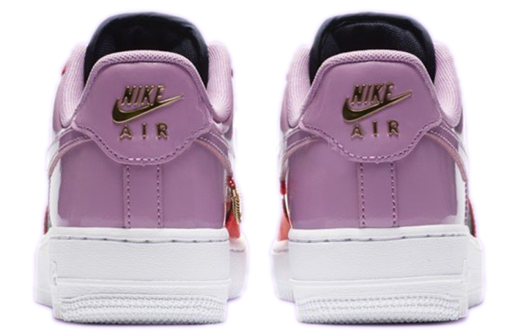 Женские кеды Nike Air Force 1 (красно-черно-пурпурные) — фото 5