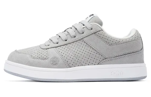 Pony Street Coverage Cushioning Abrasion Resistant Breathable Low top Skateboard Shoes Unisex Gray