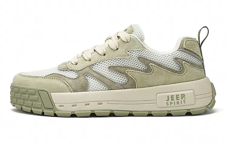 JEEP SPIRIT Unlined Mesh Versatile Breathable Fashion Trend Lightweight Low top Skateboard Shoes Men's