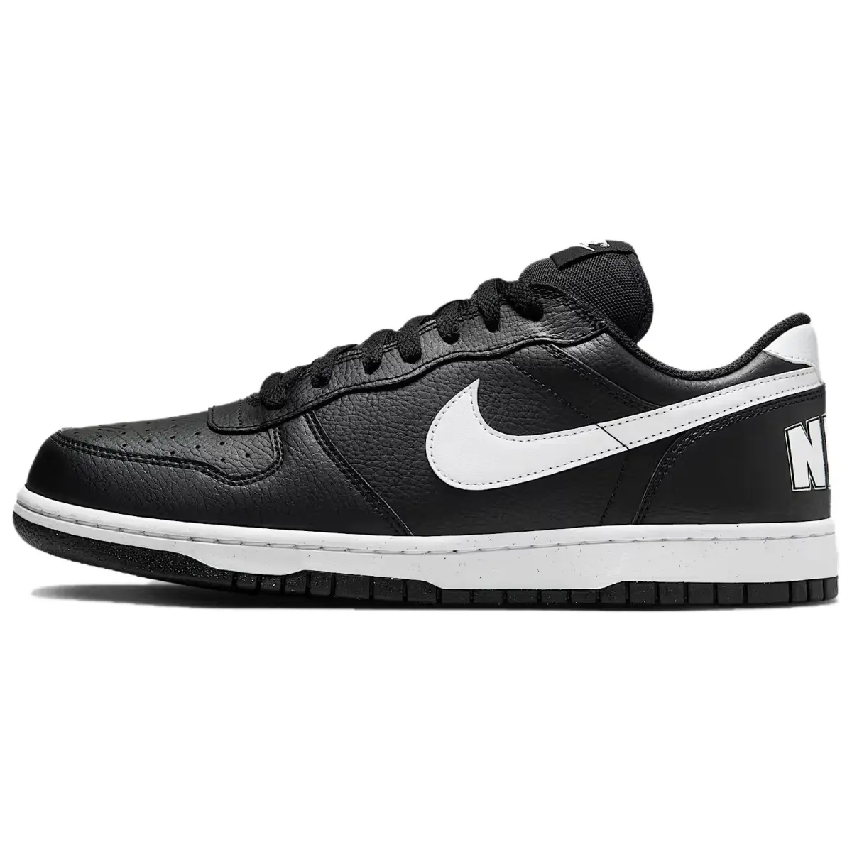 Nike Big Low Synthetic Leather, Split Cow Leather Casual Low top Skateboard Shoes Men's Black White