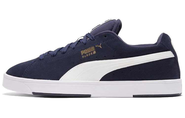PUMA Puma Suede two-layer cowhide artificial leather, comfortable, wear-resistant and lightweight, low-top sneakers, men's blue and white